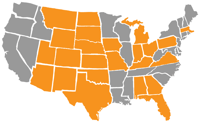 USA map graphic